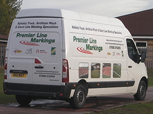A Premier Line Markings company van Image of a Premier Line Markings company van